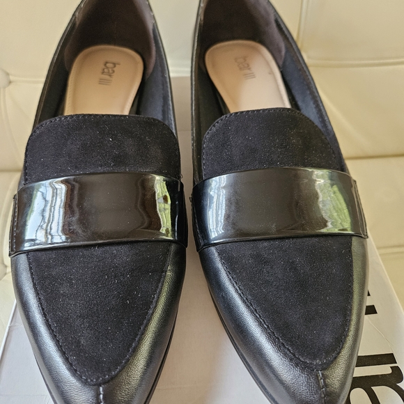 Bar III Black Leather Dress Loafers Flats-Size 10M - Picture 2 of 7